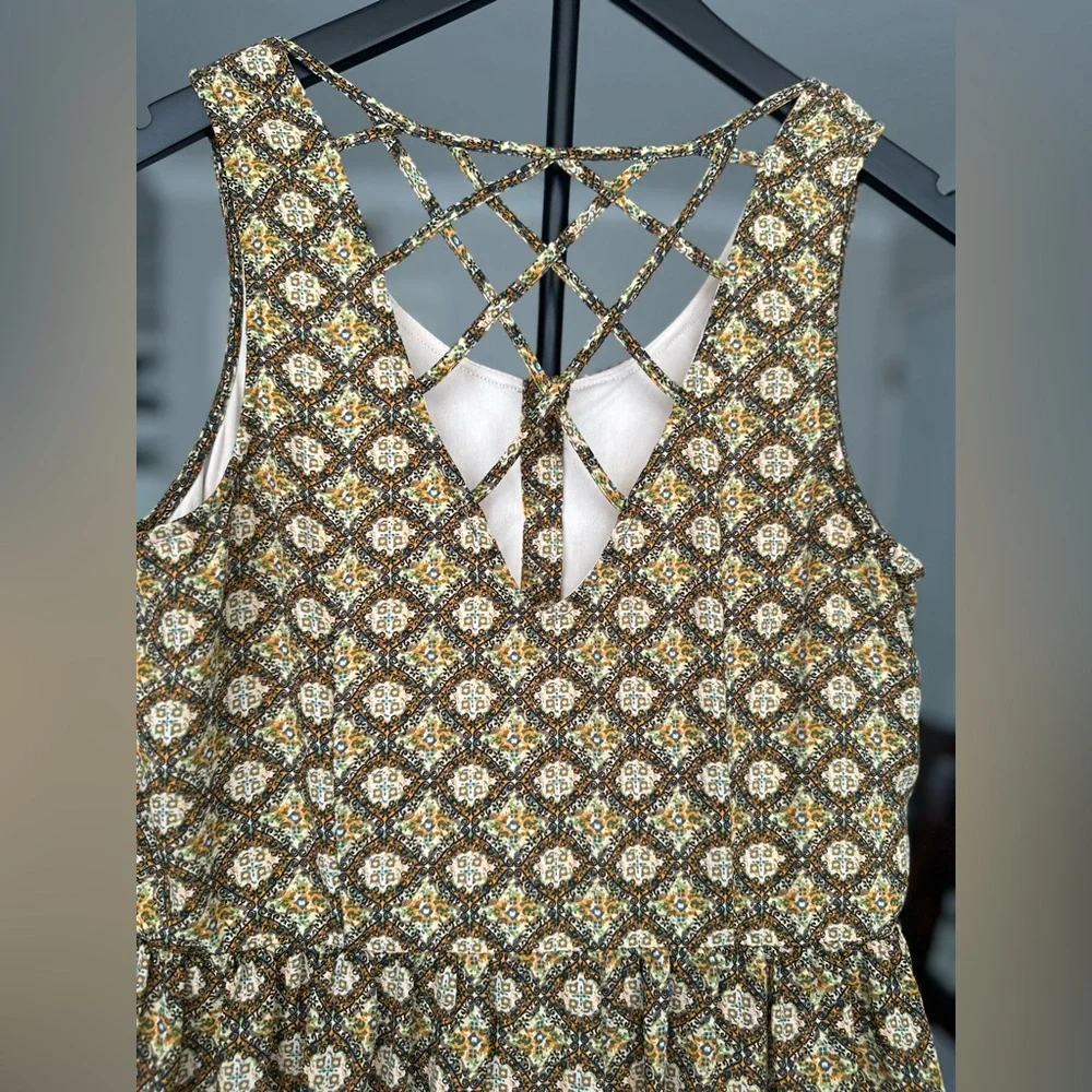 Daniel Rainn Brown and Cream Floral Fit-and-Flare Dress - Picture 2 of 8